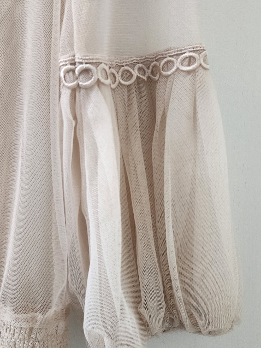 Macy's Sheer Lace-Trim Blouse in Beige - Picture 11 of 11